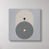 Abstracte geometrische cirkels en bogen canvas afdruk (Voorkant)