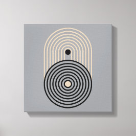Abstracte geometrische cirkels en bogen canvas afdruk