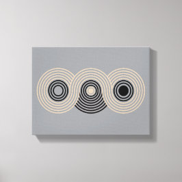 Abstracte geometrische cirkels en lijnen canvas afdruk