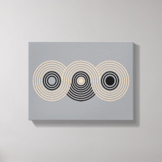 Abstracte geometrische cirkels en lijnen canvas afdruk