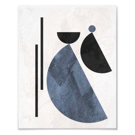 :Abstracte geometrische cirkels en lijnen Foto Afdruk (Voorkant)