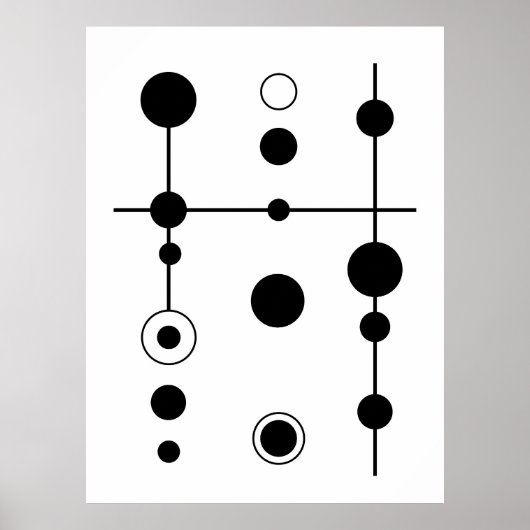 Abstracte geometrische cirkels en lijnen kunst | m poster (Voorkant)