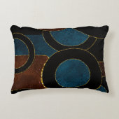 Abstracte geometrische cirkels Gold Glitter Folie  Accent Kussen (Voorkant)