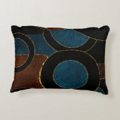 Abstracte geometrische cirkels Gold Glitter Folie  Accent Kussen (Achterkant)