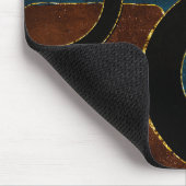 Abstracte geometrische cirkels Gold Glitter Folie  Muismat (Hoek)