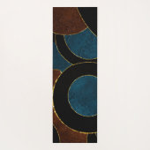 Abstracte geometrische cirkels Gold Glitter Folie  Yogamat (Achterkant)
