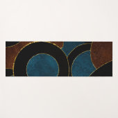 Abstracte geometrische cirkels Gold Glitter Folie  Yogamat (Voorkant (horizontaal))