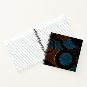 Abstracte geometrische cirkels goud glinsterfolie notitieboek