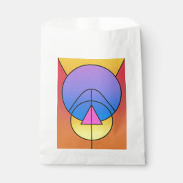Abstracte geometrische cirkels lijn Kleurrijk Bedankzakje