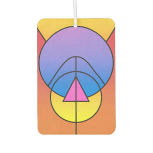 Abstracte geometrische cirkels lijn Kleurrijk Luchtverfrisser