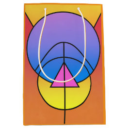 Abstracte geometrische cirkels lijn Kleurrijk Medium Cadeauzakje