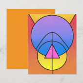 Abstracte geometrische cirkels lijn kleurrijk papi (Voorkant / Achterkant)