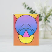 Abstracte geometrische cirkels lijn kleurrijk papi (Staand voorkant)