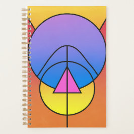 Abstracte geometrische cirkels lijn Kleurrijk Planner