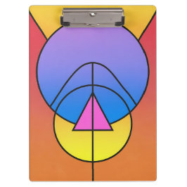 Abstracte Geometrische Cirkels Lijn Kleurrijke Pos Klembord