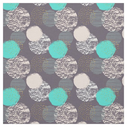 Abstracte geometrische cirkels Patroonstructuur Stof (Swatch)