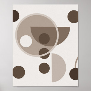 Abstracte geometrische cirkels poster