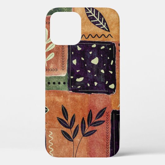 Abstracte geometrische cirkels vormen en bladeren  Case-Mate iPhone case (Achterkant)