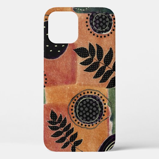 Abstracte geometrische cirkels vormen en bladeren Case-Mate iPhone case (Achterkant)