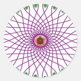 Abstracte Geometrische Cirkelvormige Mandala Ronde Sticker
