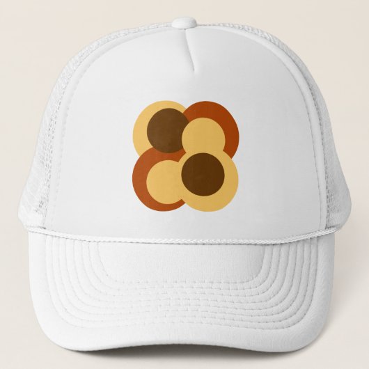 Abstracte geometrische cirkelvormige vormen trucker pet (Voorkant)
