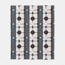 Abstracte geometrische compositie met cirkels fleece deken