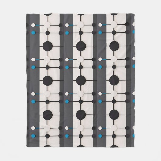 Abstracte geometrische compositie met cirkels fleece deken (Voorkant)