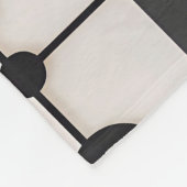 Abstracte geometrische compositie met cirkels fleece deken (Hoek)