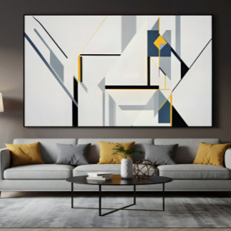 Abstracte geometrische compositie modern poster