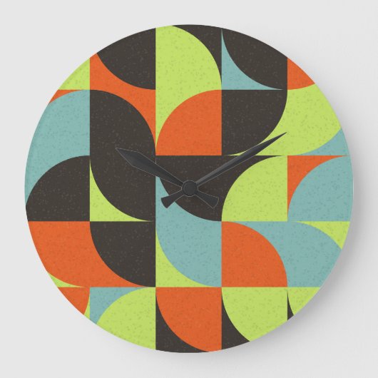 Abstracte Geometrische Computational Art Illustrat Grote Klok (Voorkant)