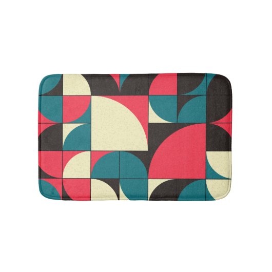 Abstracte geometrische, computationele kunstillust badmat (Voorkant)