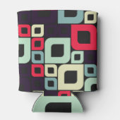 Abstracte geometrische, computationele kunstillust blikjeskoeler (Achterkant)