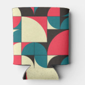 Abstracte geometrische, computationele kunstillust blikjeskoeler (Achterkant)