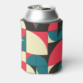 Abstracte geometrische, computationele kunstillust blikjeskoeler (Blikje Achterkant)