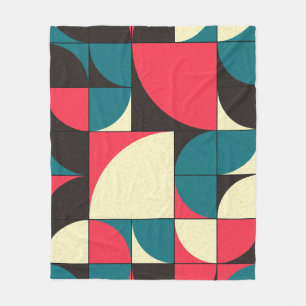Abstracte geometrische, computationele kunstillust fleece deken