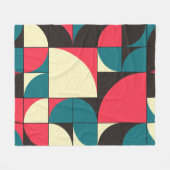Abstracte geometrische, computationele kunstillust fleece deken (Voorkant (Horizontaal))