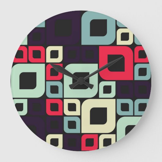 Abstracte geometrische, computationele kunstillust grote klok (Voorkant)