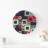 Abstracte geometrische, computationele kunstillust grote klok (Huis)