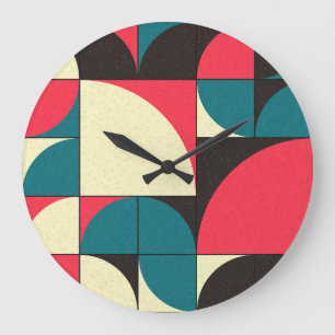 Abstracte geometrische, computationele kunstillust grote klok