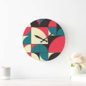 Abstracte geometrische, computationele kunstillust grote klok (Huis)