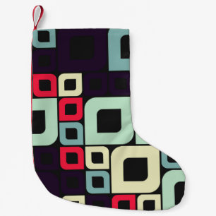 Abstracte geometrische, computationele kunstillust kleine kerstsok