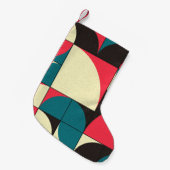 Abstracte geometrische, computationele kunstillust kleine kerstsok (Voorkant (Hangend))
