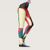 Abstracte geometrische, computationele kunstillust leggings (Rechts)