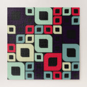 Abstracte geometrische, computationele kunstillust legpuzzel (Horizontaal)