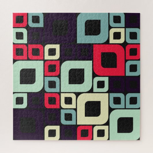 Abstracte geometrische, computationele kunstillust legpuzzel (Verticaal)
