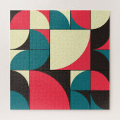 Abstracte geometrische, computationele kunstillust legpuzzel (Horizontaal)