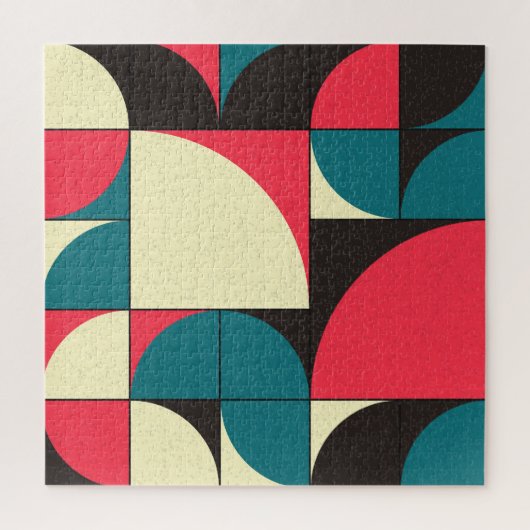 Abstracte geometrische, computationele kunstillust legpuzzel (Verticaal)