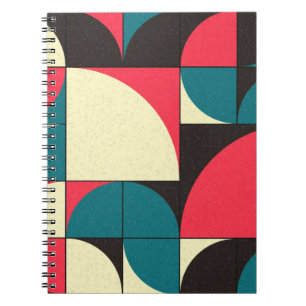 Abstracte geometrische, computationele kunstillust notitieboek