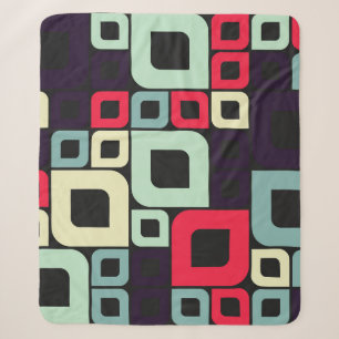 Abstracte geometrische, computationele kunstillust sherpa deken