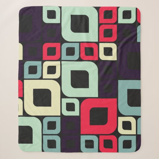 Abstracte geometrische, computationele kunstillust sherpa deken (Voorkant)